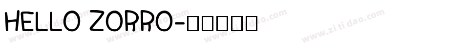 HELLO ZORRO字体转换